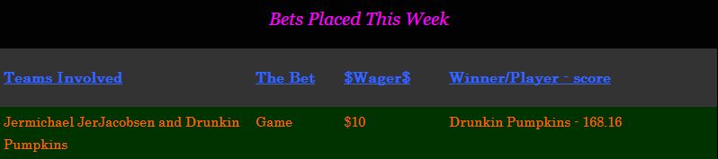 Week 10 Side Bets